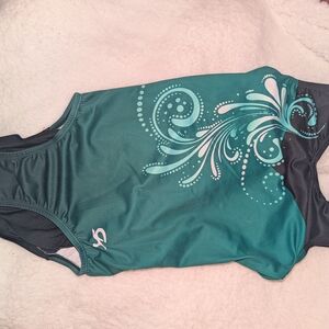 Green and Black Leotard